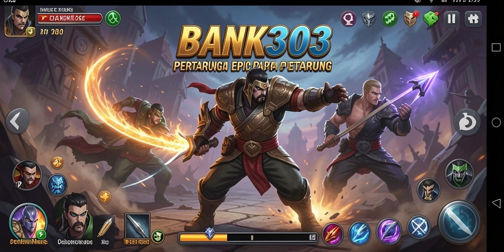 Tampilan aksi seru dalam pertarungan di BANK303.