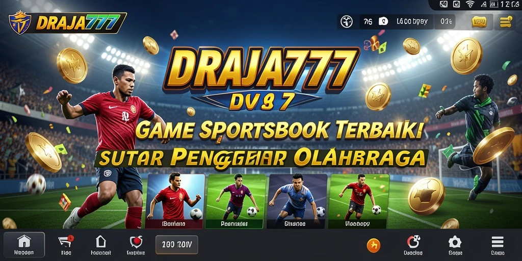 Tampilan antarmuka aplikasi DRAJA777 dengan berbagai opsi taruhan olahraga.