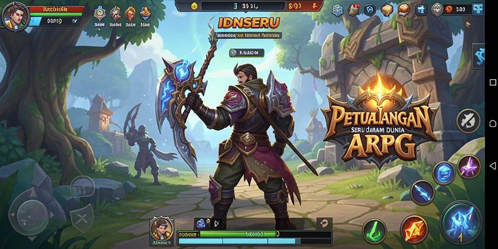 Tampilan menakjubkan dari gameplay ARPG IDNSERU.