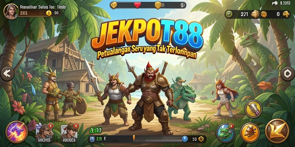 Tampilan gameplay seru di dalam dunia petualangan.