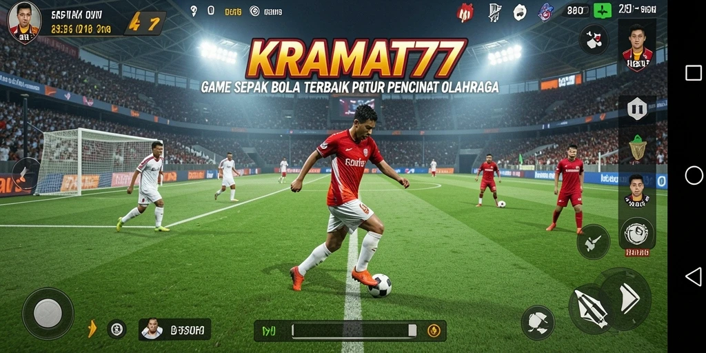 Tampilan menarik gameplay KRAMAT77 yang penuh aksi sepak bola.