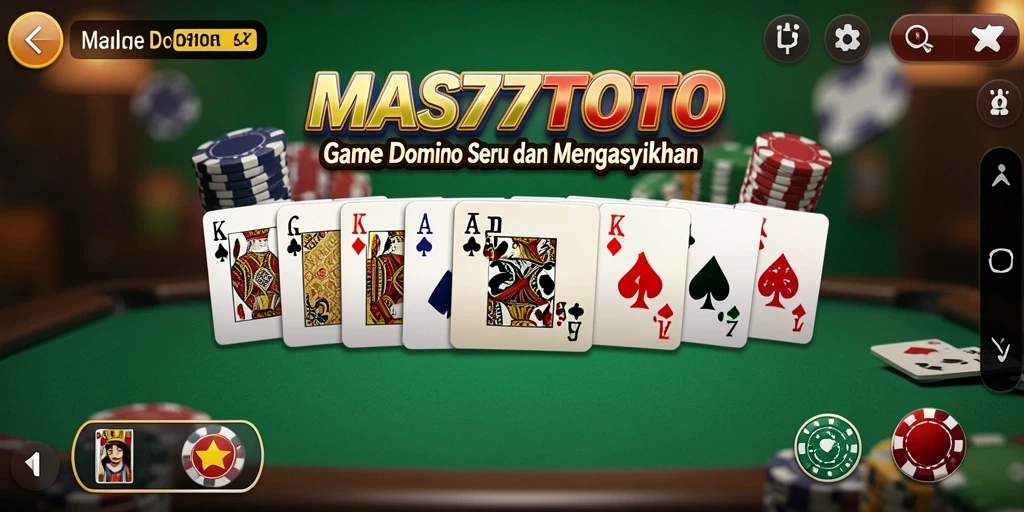 Screenshot gameplay MAS77TOTO yang menampilkan keseruan permainan Domino.