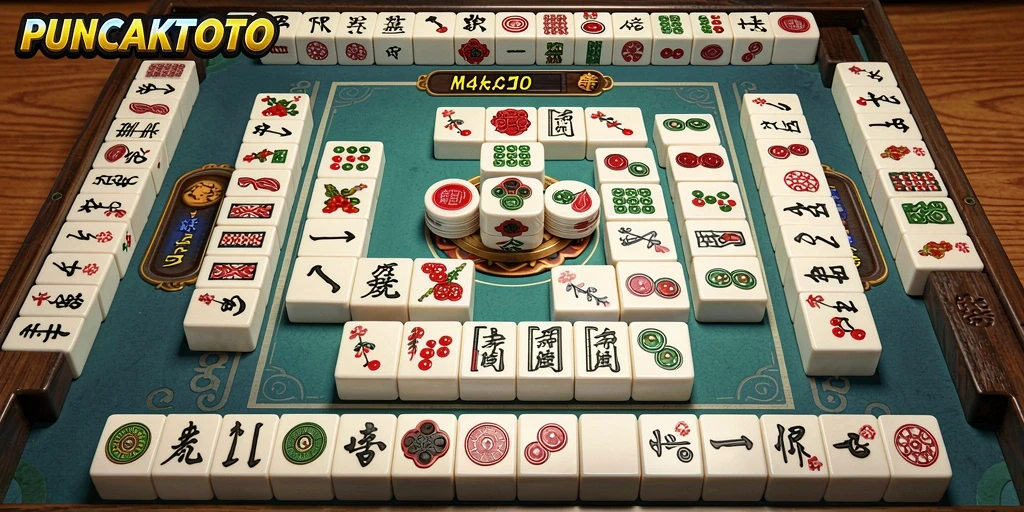 Tangkapan layar utama PUNCAKTOTO menampilkan gameplay Mahjong yang menarik.