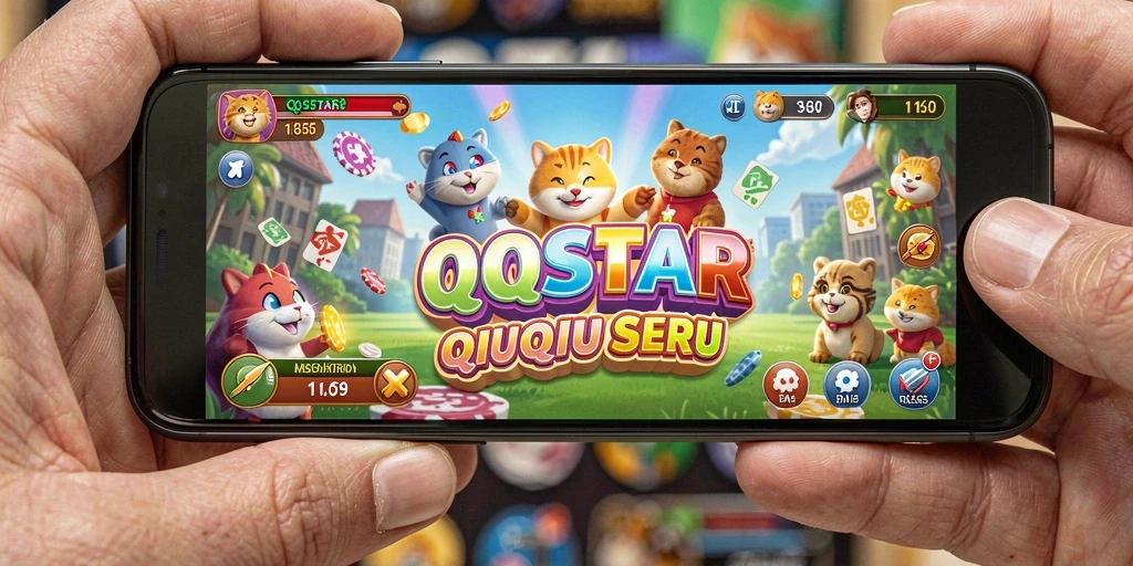 Tampilan menarik dari gameplay QiuQiu di QQSTAR.