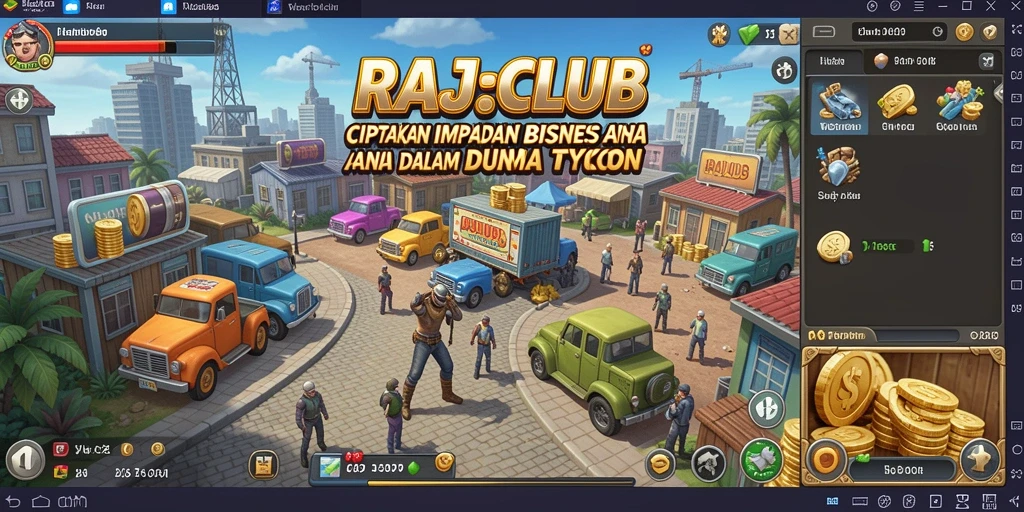 Screenshot gameplay RAJACLUB menampilkan manajemen klub yang mendebarkan.