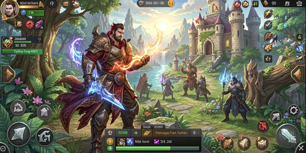 Screenshot menampilkan aksi seru dalam game ARPG RDI88.