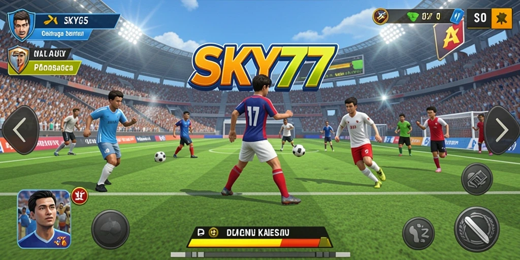 Tampilan seru dari gameplay olahraga di SKY77.