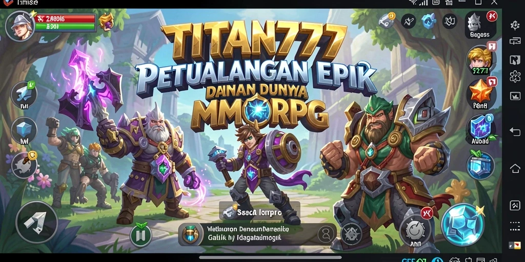Tampilan gameplay TITAN777 yang menarik dalam petualangan MMORPG.